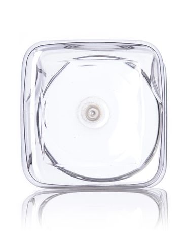 64 oz clear PET plastic square grip container with 110-400 neck finish