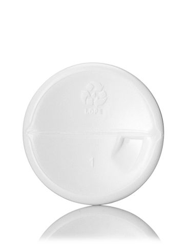 2 oz white HDPE plastic cosmo round bottle with 20-410 neck finish