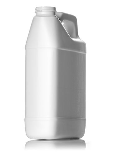 32 oz white HDPE plastic f-style container with 33-400 neck finish