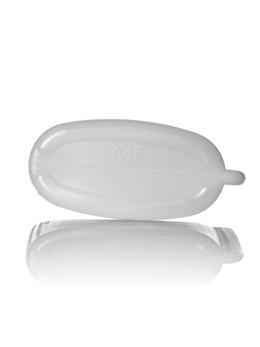 16 oz natural-colored HDPE plastic twin-neck bottle (requires 2 caps) with 28-410 neck finish