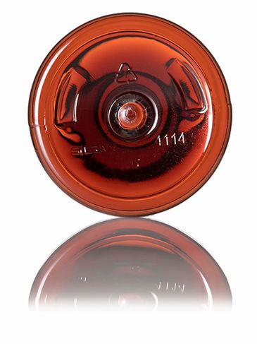 16 oz amber PET plastic cosmo round bottle with 24-410 neck finish