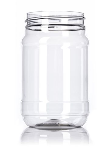 16 oz clear PET plastic spice bottle with 70-450G neck finish