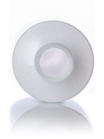 8 oz natural-colored HDPE plastic cylinder round bottle with 24-410 neck finish