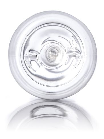 8 oz clear PET plastic boston round bottle with 24-410 neck finish