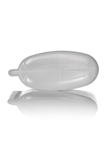 8 oz natural-colored HDPE plastic twin-neck bottle (requires 2 caps) with 24-410 neck finish