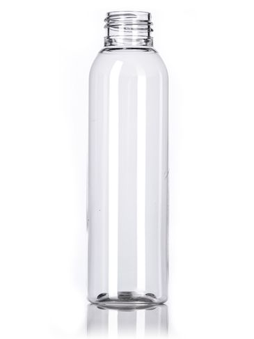 4 oz clear PET plastic bullet round bottle with 24-410 neck finish