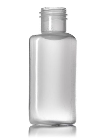 1/2 oz natural-colored LDPE plastic oval bottle with 15-415 neck finish