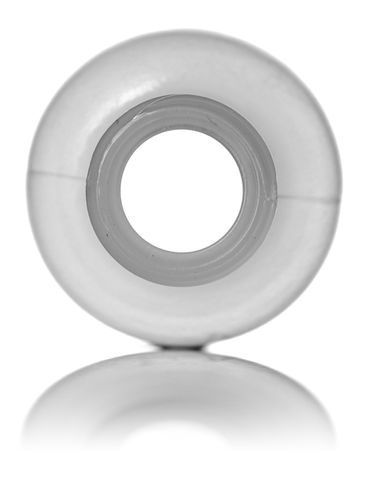 1/2 oz natural-colored LDPE plastic boston round bottle with 15-415 neck finish