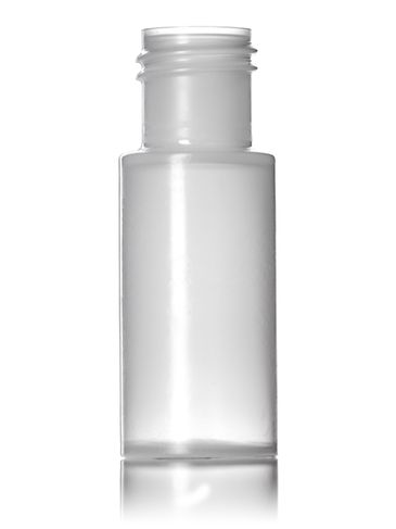 1/4 oz natural-colored LDPE plastic cylinder round bottle with 15-415 neck finish