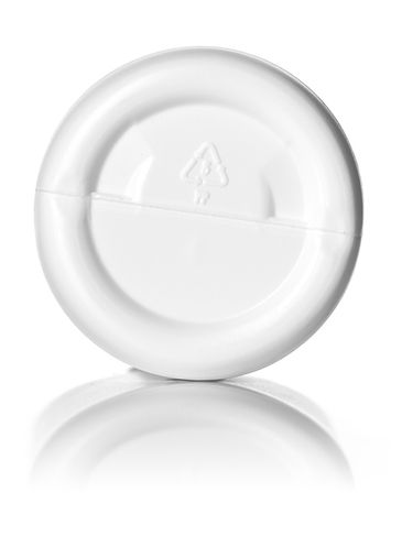3 oz white HDPE plastic imperial round bottle with 24-410 neck finish