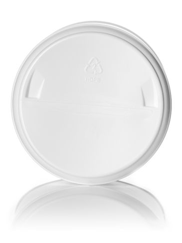55 oz white HDPE plastic wide-mouth container with 120 mm triple thread neck finish