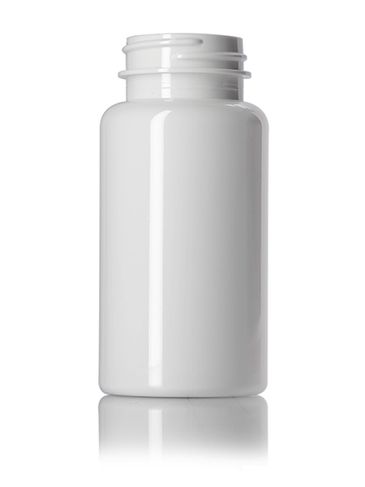 150 cc white PET plastic pill packer bottle with 38-400 neck finish