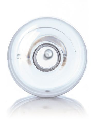 16 oz clear PET plastic boston round bottle with 24-410 neck finish