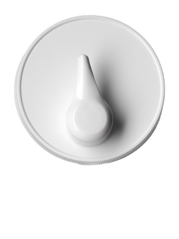 White PP plastic 89-400 ribbed skirt cap/pump with 7 inch dip tube (3.5 cc output)