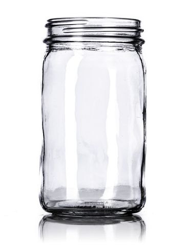 8 oz clear glass paragon jar with 58-400 neck finish