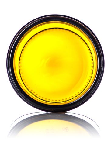 9 oz amber glass straight-sided round jar with 70-400 neck finish