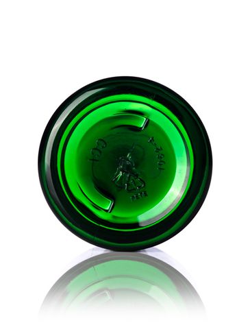 1 oz green PET plastic single wall jar with 38-400 neck finish