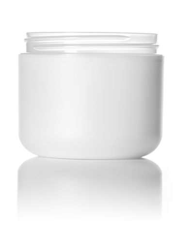 4 oz frosted PP/PS plastic double wall round base jar with 70-400 neck finish