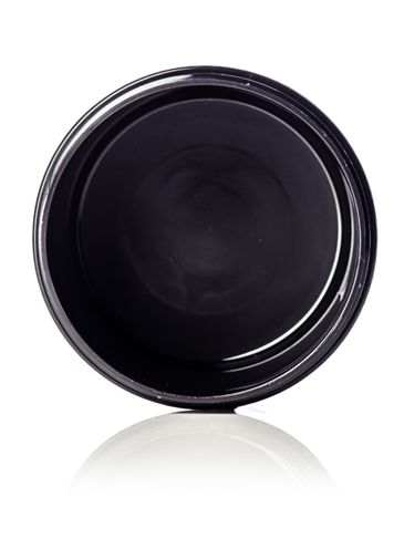 8 oz black PP plastic double wall round base jar with 89-400 neck finish