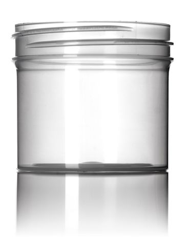 2 oz natural-colored PP plastic single wall jar with 53-400 neck finish
