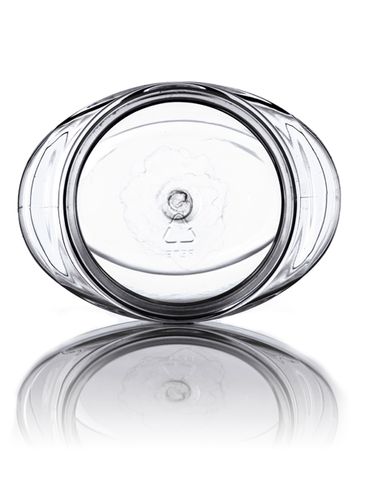 4 oz clear PET plastic single wall oval jar with 58-400 neck finish