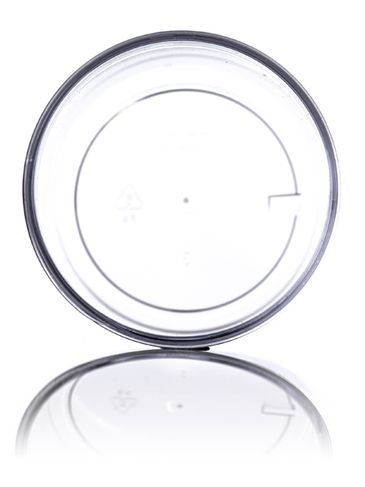 8 oz clear PS plastic single wall jar with 70-400 neck finish