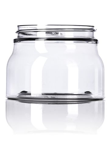 8 oz clear PET plastic tuscany jar with 70-400 neck finish