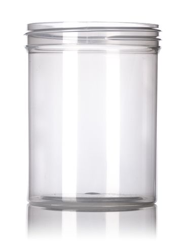 8 oz clarified PP plastic single wall jar with 70-400 neck finish