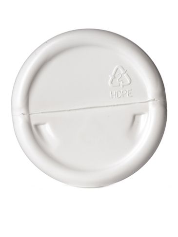 16 oz white HDPE plastic single wall canister with 70-400 neck finish