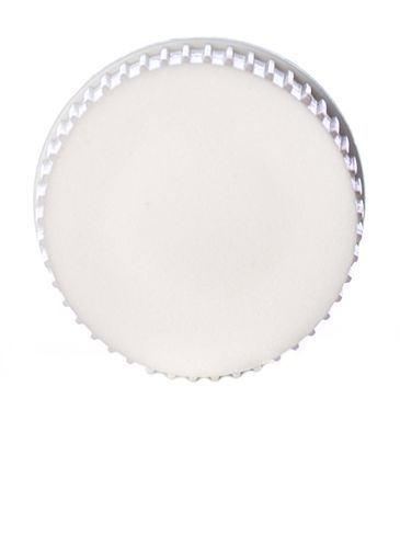 White LDPE plastic 20-410 ribbed skirt plug seal lid