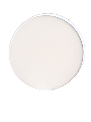 White PP plastic 28-400 smooth skirt lid with foam liner