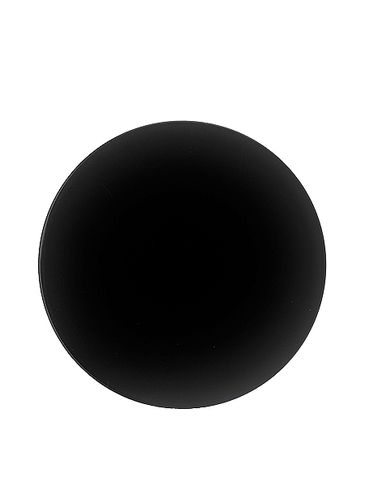 Black PP plastic 89-400 smooth skirt lid with foam liner