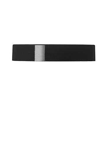 Black PP plastic 58-400 smooth skirt lid with foam liner