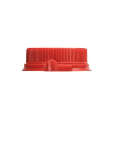 Red LDPE plastic 38SS ribbed snap screw tamper-evident dairy lid
