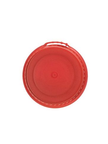 Red LDPE plastic 38SS ribbed snap screw tamper-evident dairy lid