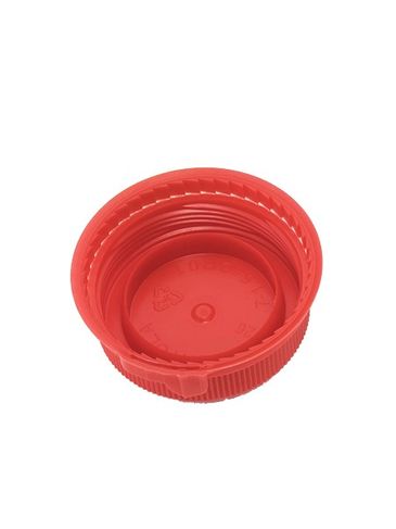Red LDPE plastic 38SS ribbed snap screw tamper-evident dairy lid