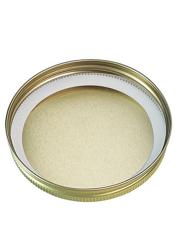 Gold metal 89-400 lid with standard plastisol liner