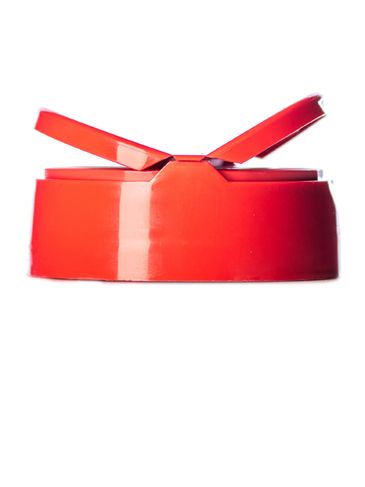Red PP plastic 53-485 smooth skirt 3-hole flip top sifter spice cap with heat induction seal (HIS) liner