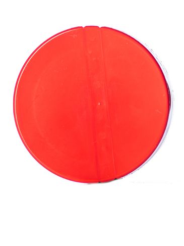 Red PP plastic 53-485 smooth skirt 3-hole flip top sifter spice cap with heat induction seal (HIS) liner