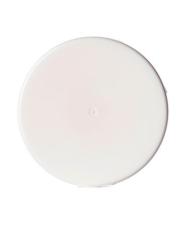 White PP plastic 43-400 smooth skirt lid with foam liner