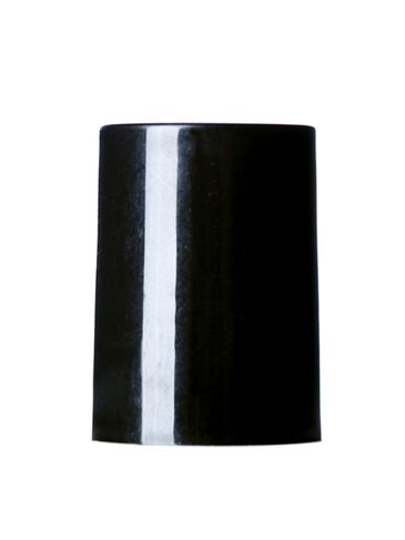 Black PP plastic smooth skirt screw cap for glass roll on bottle (test for product compatibility)