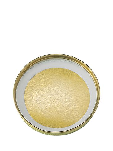Gold metal 70-400 lid with standard plastisol liner