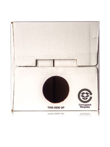 White paperboard carton for 5 gallon cubitainer
