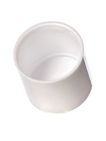 Flat white PP plastic lip balm tube lid