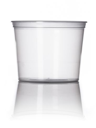 12 oz natural-colored PP plastic round tub