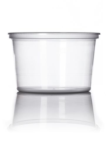 16 oz natural-colored PP plastic round tub
