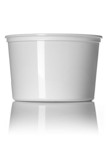 64 oz white PP plastic round tub
