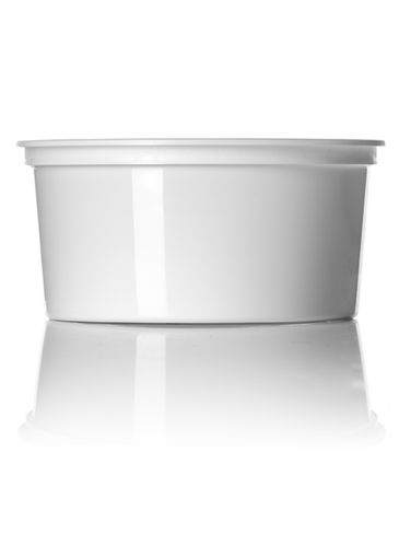 14.7 oz white PP plastic round tub