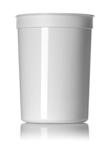 87 oz white PP plastic round tub