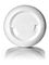 32 oz white HDPE plastic diamond round bottle with 28-410 neck finish